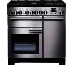 RANGEMASTER  Professional Deluxe 90 Dual Fuel Range Cooker - Stainless Steel